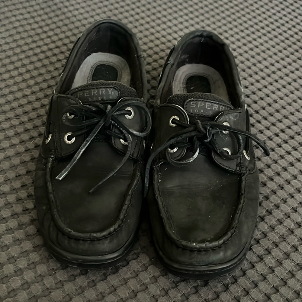 Black Sperry Boat Shoe